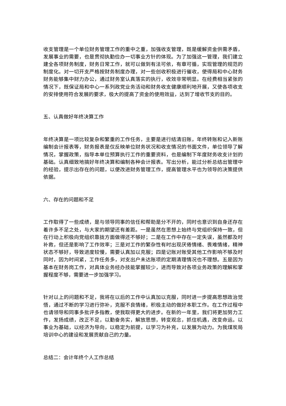 会计年终个人工作总结大全 第3页